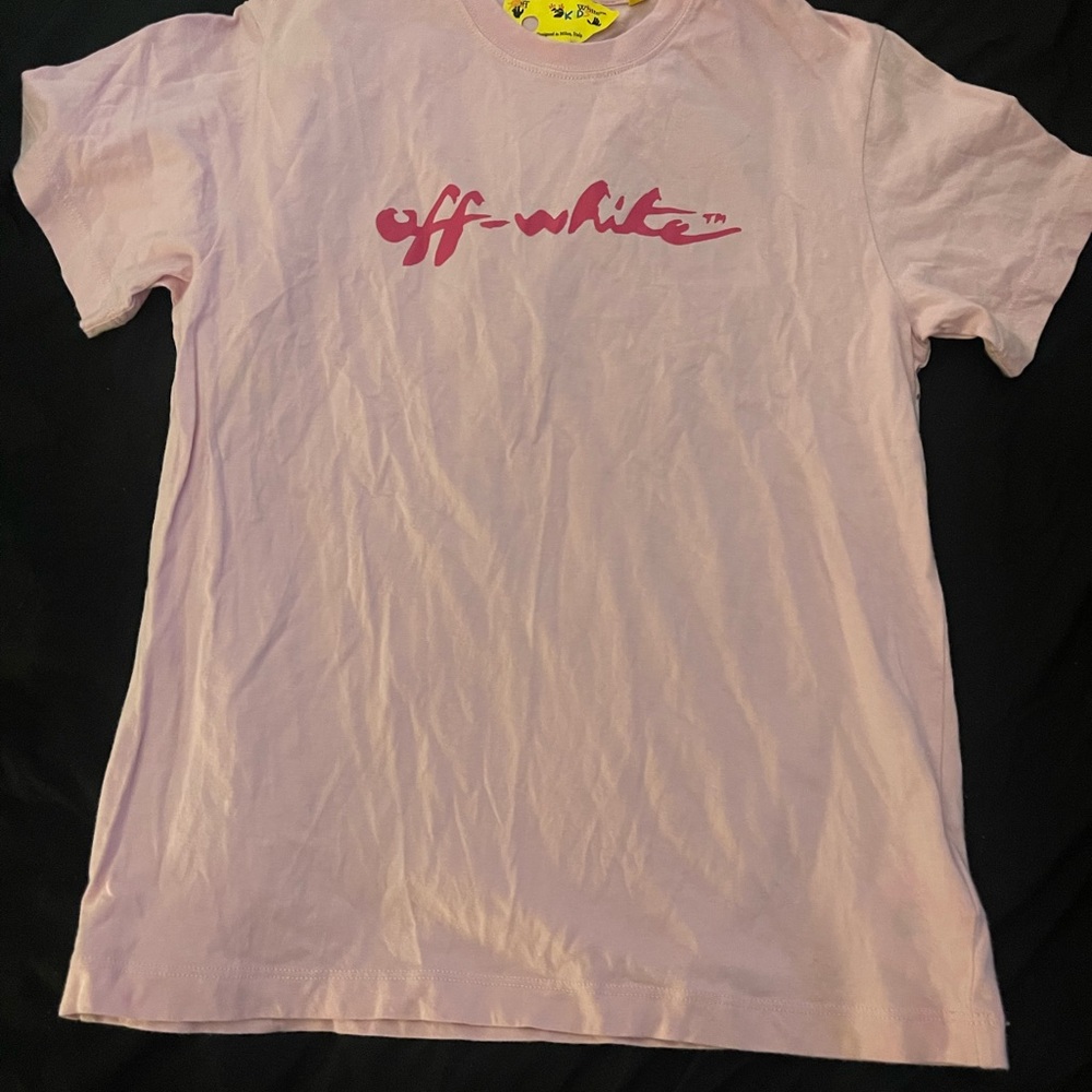 Off-White Kids Light Pink Logo Tee